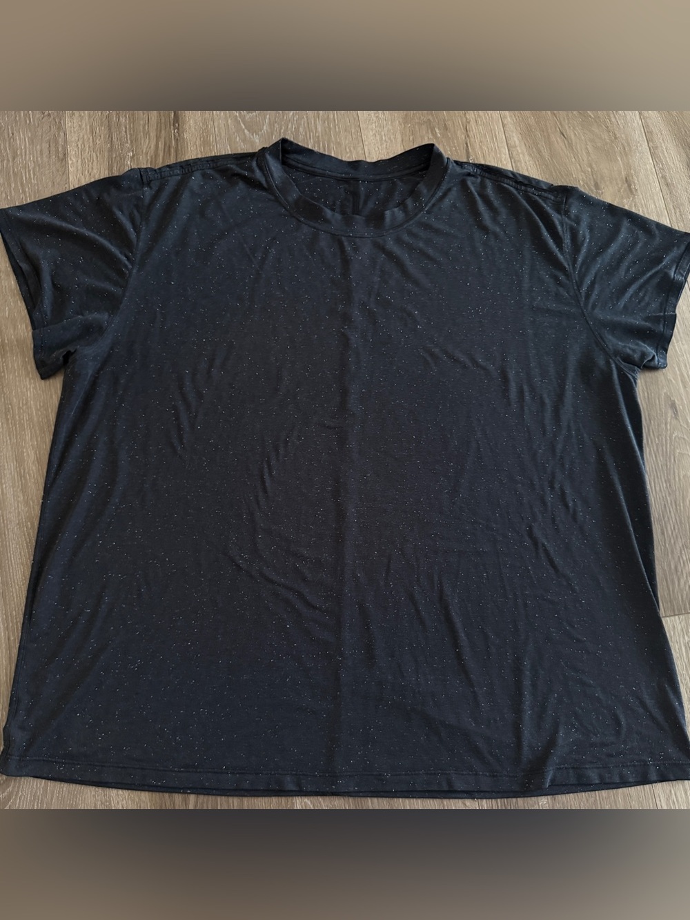 Lululemon All Yours Tee Black White Fleck Speckled Oversized T-Shirt Size 14 XL